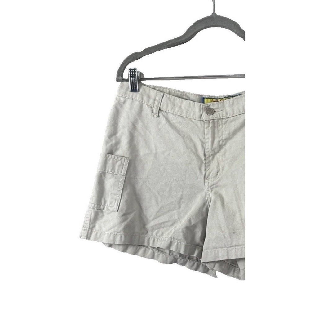 VTG Y2K Womens Khaki Shorts 11 Mid-Rise Cargo Utility Pockets Preppy Summer Camp